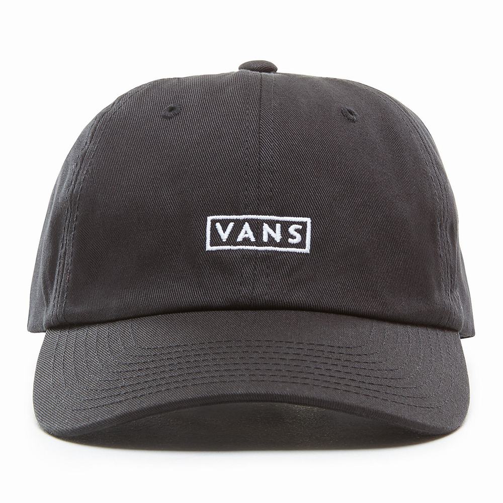 Men\'s Vans Curved Bill Jockey Hats Black | USA93817