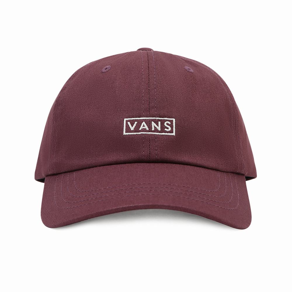 Men\'s Vans Curved Bill Jockey Hats Red | USA48637