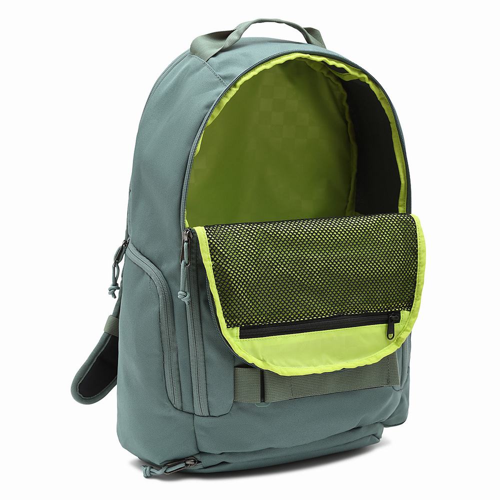 Men's Vans DX Skatepack Backpacks Green | USA70524