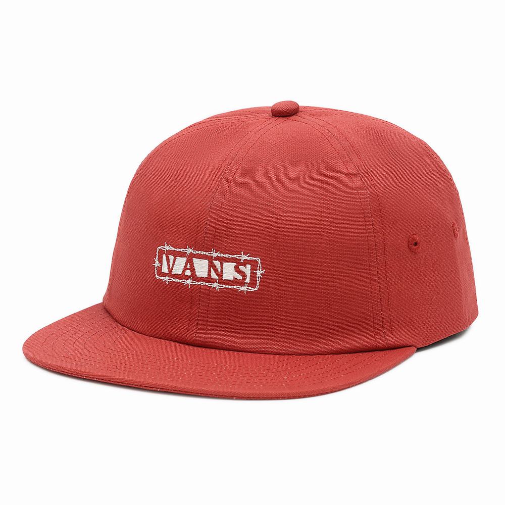 Men's Vans Desert Jockey Hats Red | USA13906