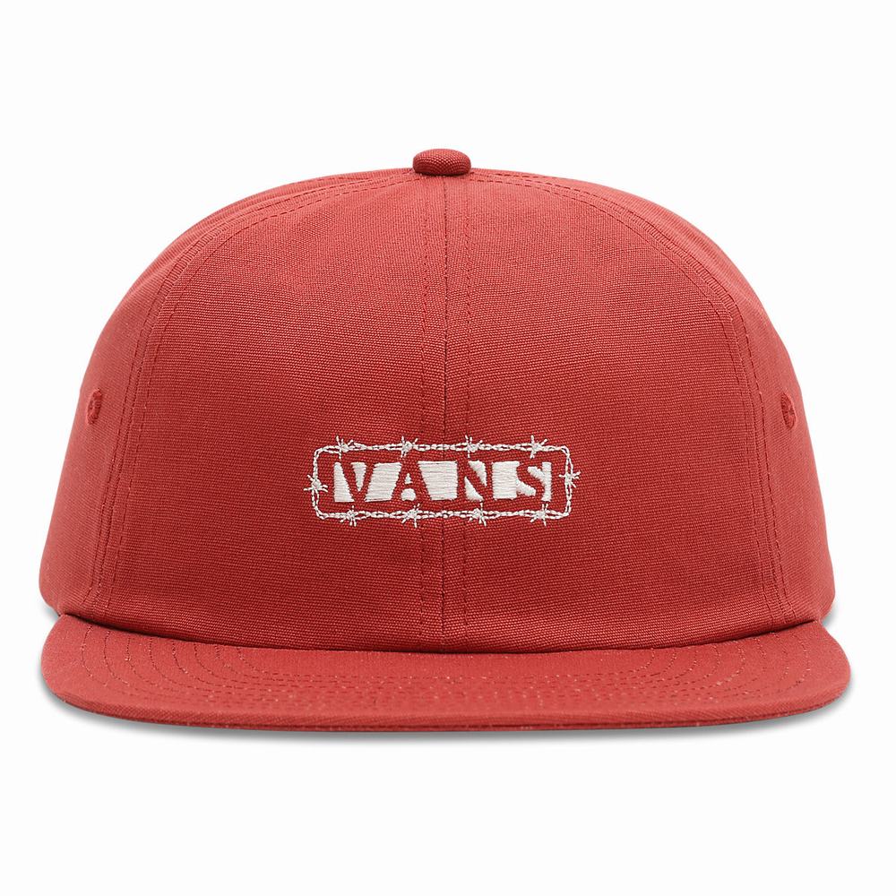 Men\'s Vans Desert Jockey Hats Red | USA13906