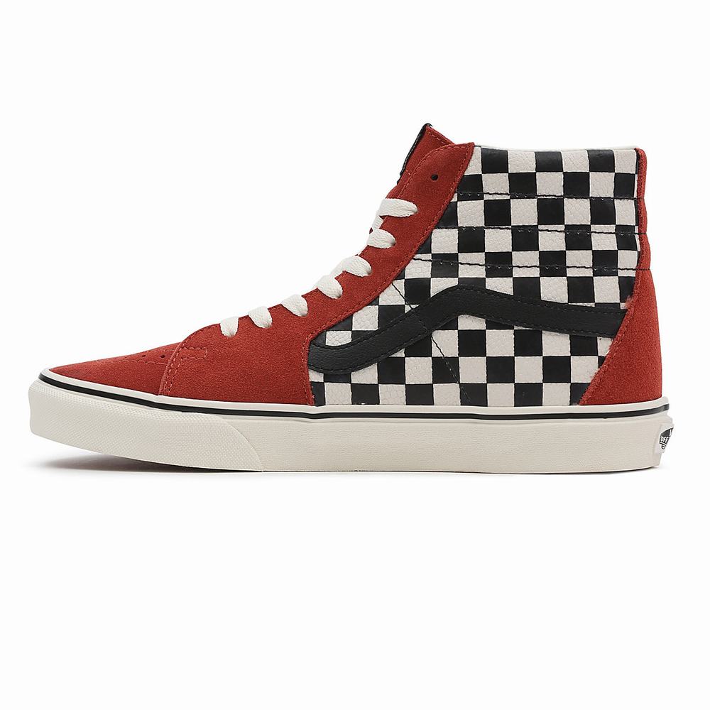 Men's Vans Desert SK8-Hi Sneakers Red | USA74068