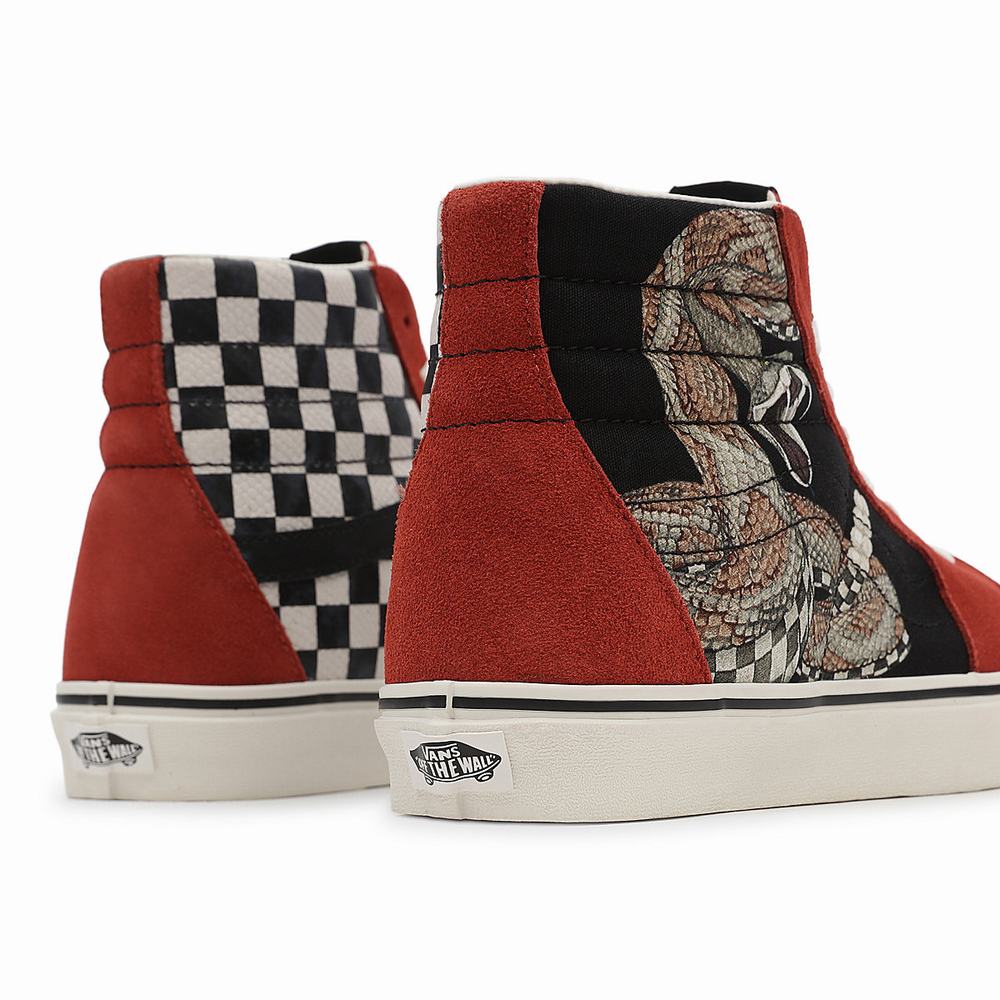 Men's Vans Desert SK8-Hi Sneakers Red | USA74068