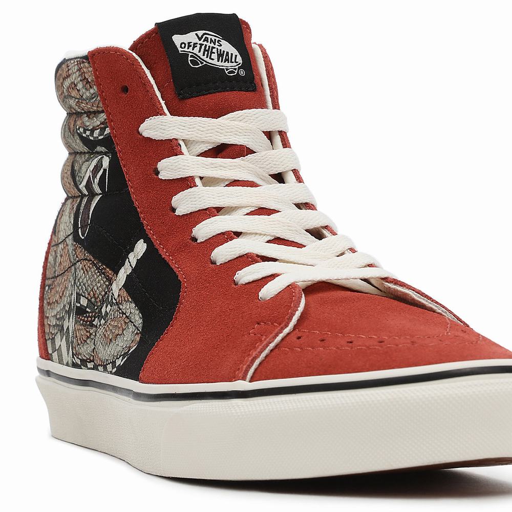 Men's Vans Desert SK8-Hi Sneakers Red | USA74068