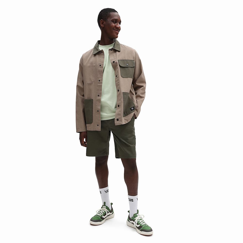 Men's Vans Drill Chore Coats Green | USA89075