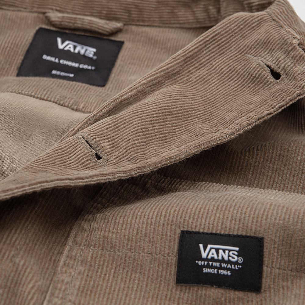 Men's Vans Drill Chore Corduroy II Coats Beige | USA63914