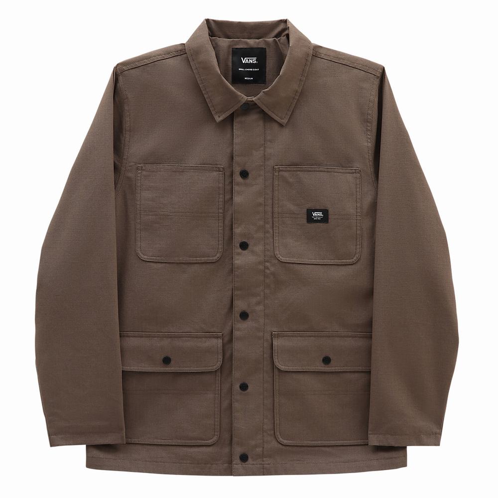 Men's Vans Drill Chore Lined Jackets Brown | USA08632