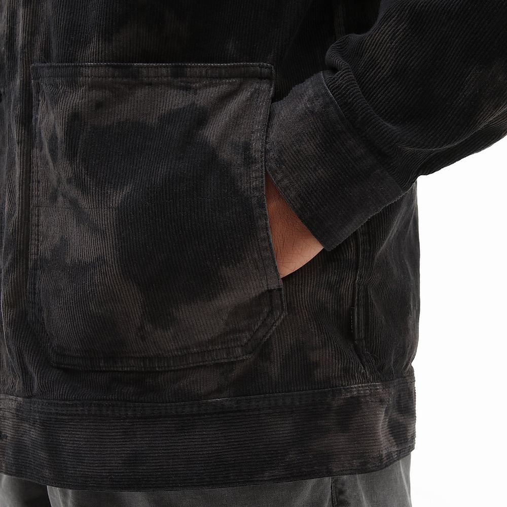 Men's Vans Drill Corduroy Tie Dye Jackets Black | USA18624