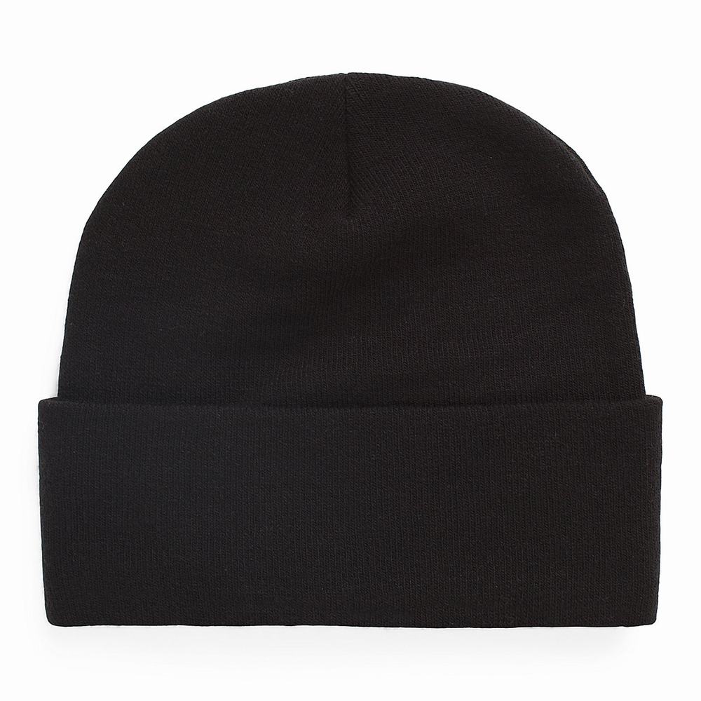 Men's Vans Drop V Tall Cuff Beanie Black | USA79048