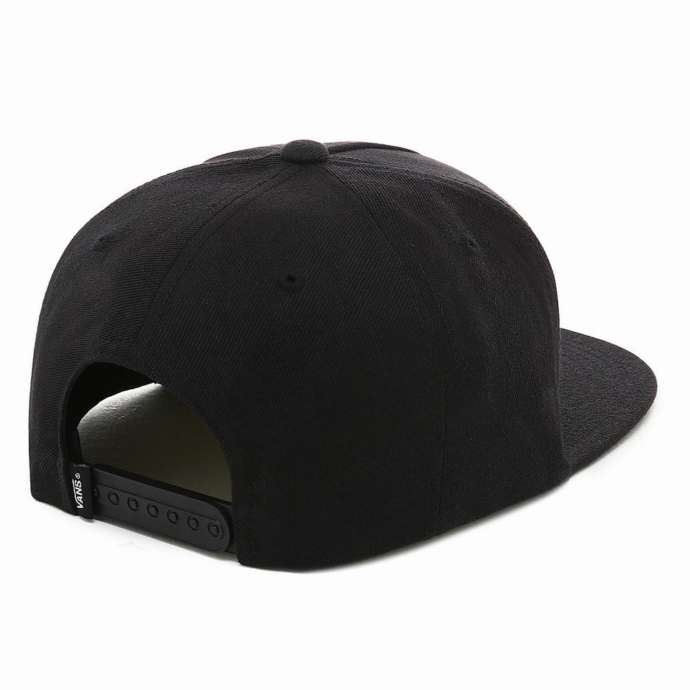 Men's Vans Easy Box Snapback Hats Black | USA25034