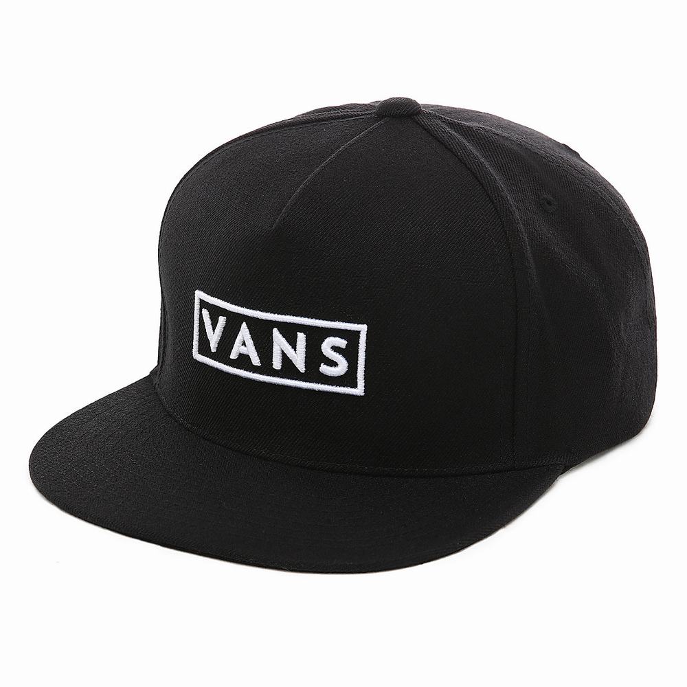 Men's Vans Easy Box Snapback Hats Black | USA25034