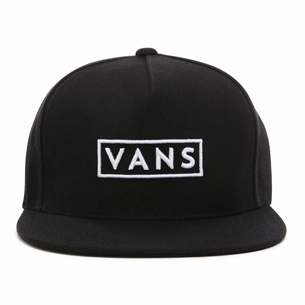 Men\'s Vans Easy Box Snapback Hats Black | USA25034