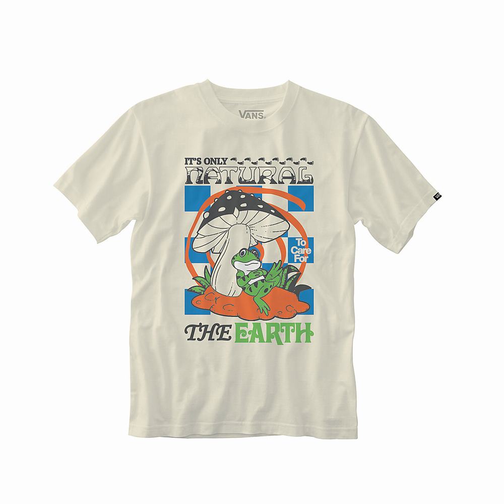 Men's Vans Eco Positivity II T Shirts White | USA93712