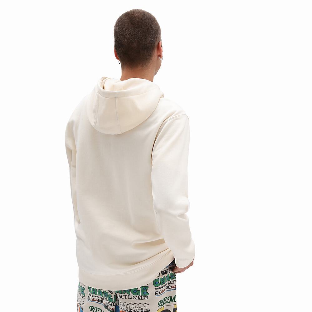 Men's Vans Eco Positivity Pullover White | USA84019