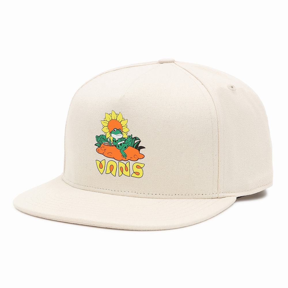 Men's Vans Eco Positivity Snapback Hats White | USA23986