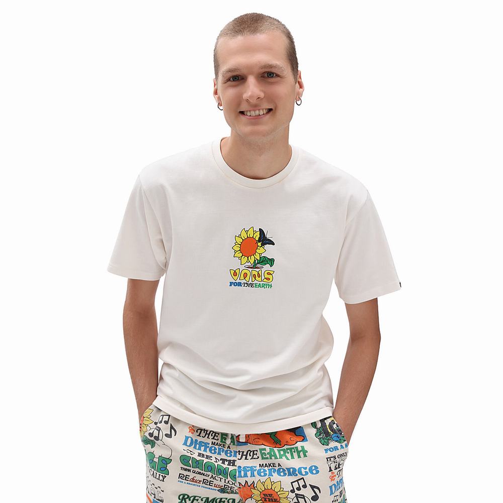 Men's Vans Eco Positivity T Shirts White | USA40583