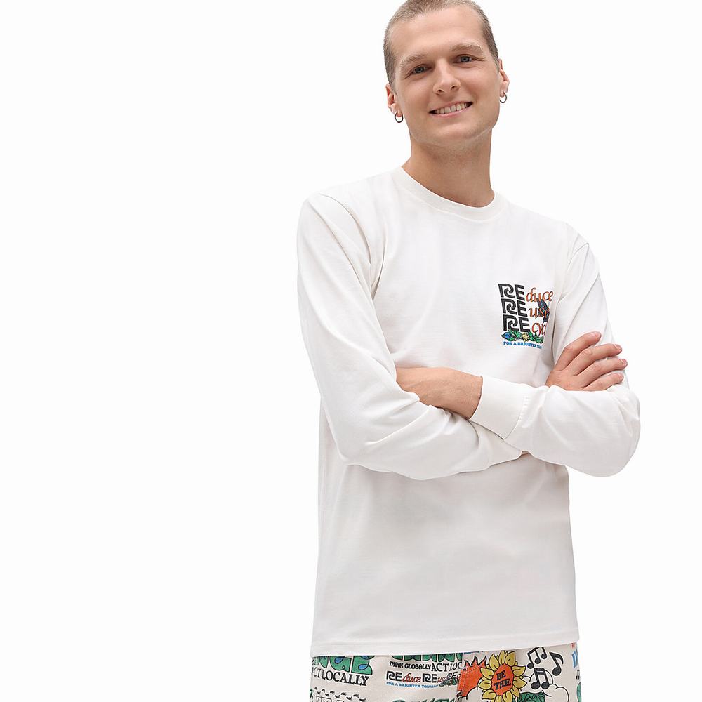 Men's Vans Eco Positivity T Shirts White | USA75241