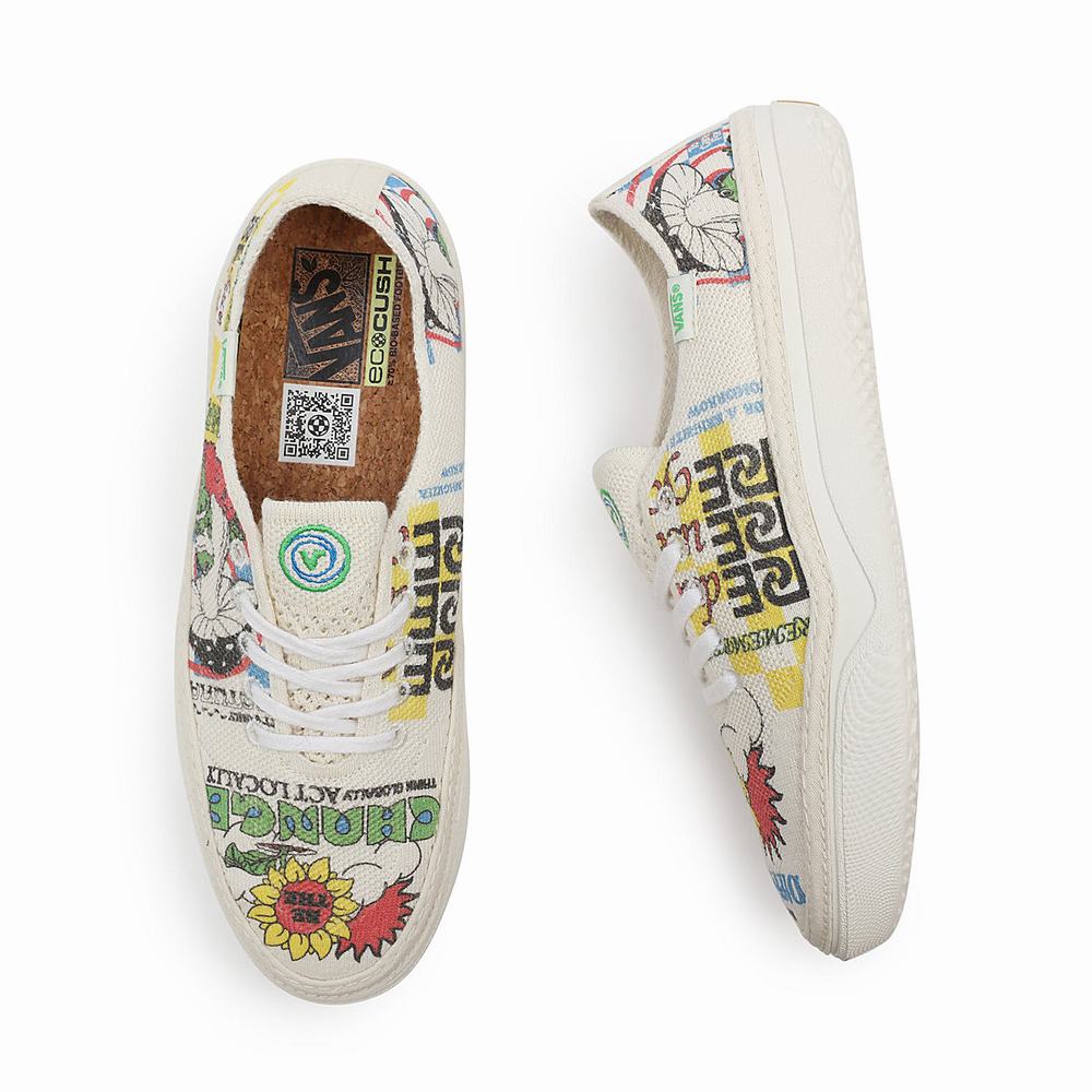 Men's Vans Eco Theory Circle Vee Sneakers Multicolor | USA39625