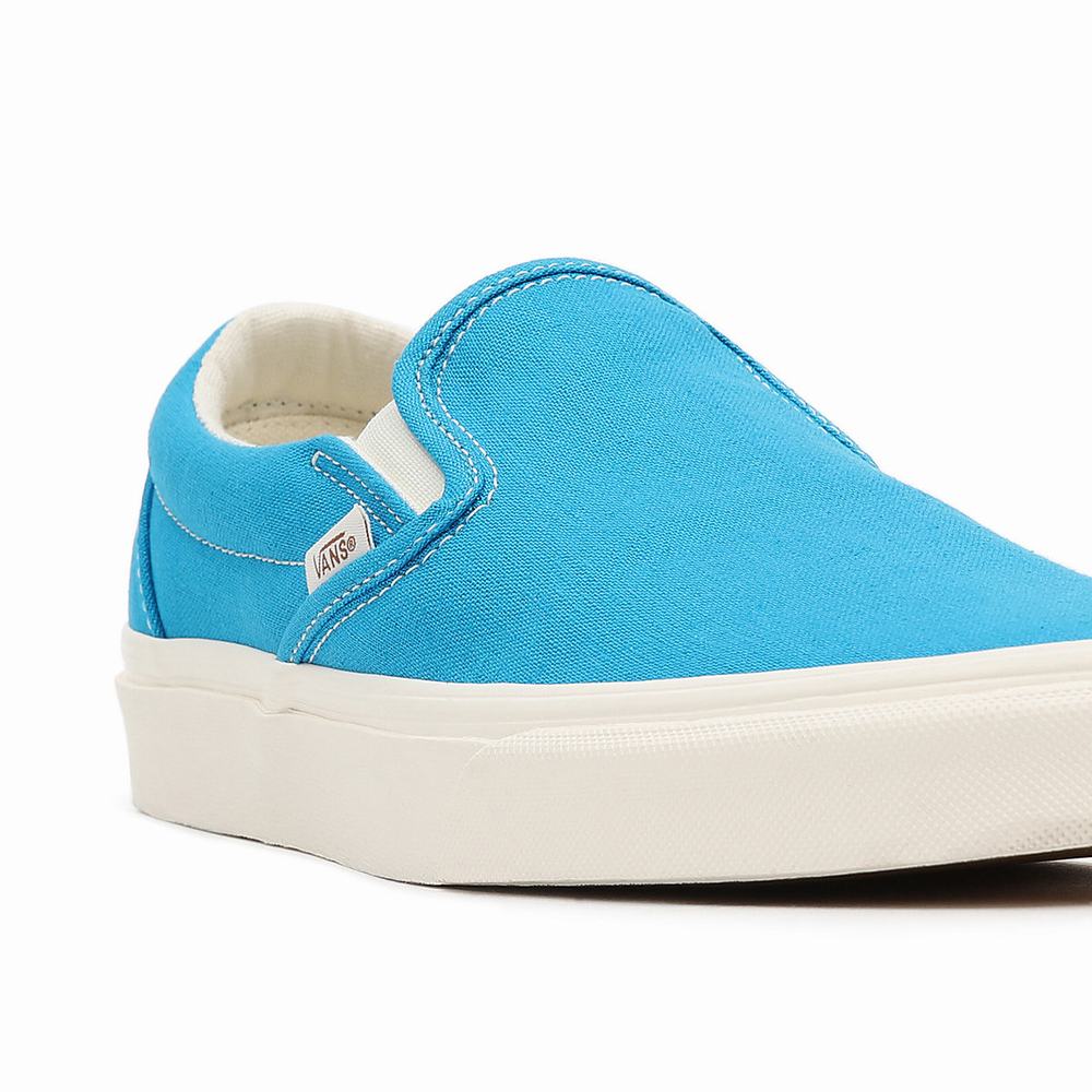 Men's Vans Eco Theory Classic Slip On Shoes Blue | USA61289