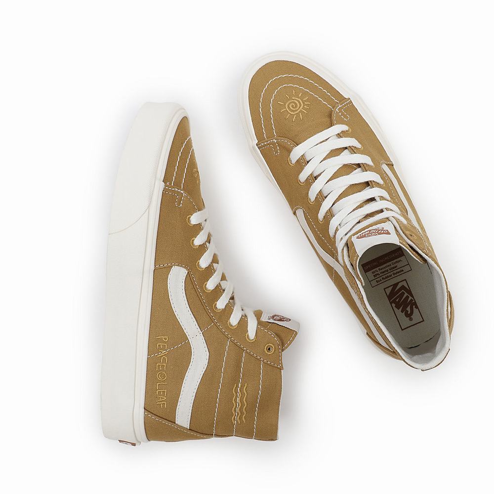 Men's Vans Eco Theory Sk8-Hi Tapered Sneakers Beige | USA14872