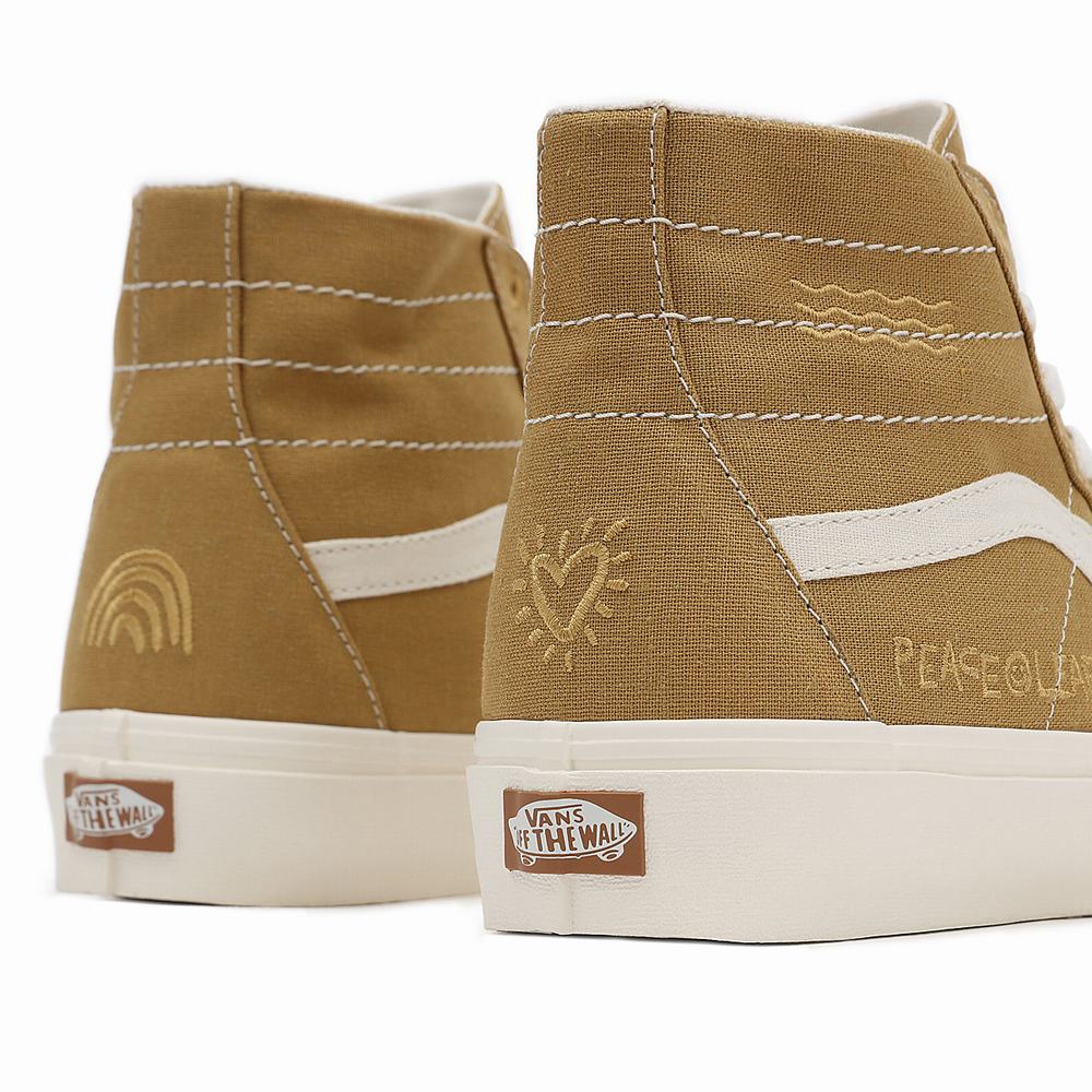 Men's Vans Eco Theory Sk8-Hi Tapered Sneakers Beige | USA14872