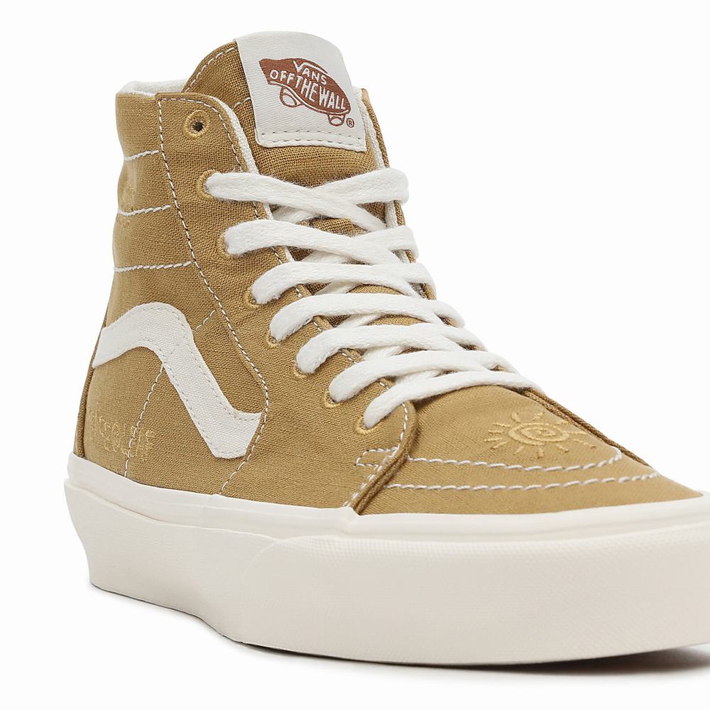 Men's Vans Eco Theory Sk8-Hi Tapered Sneakers Beige | USA14872