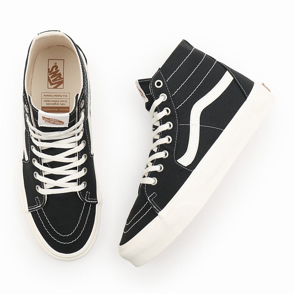 Men's Vans Eco Theory Sk8-Hi Tapered Sneakers Black | USA43986