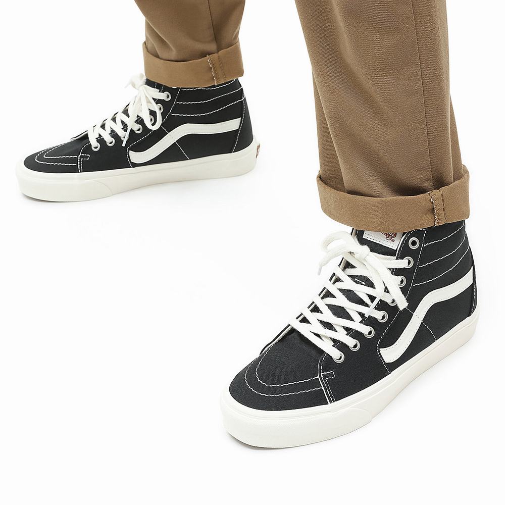 Men's Vans Eco Theory Sk8-Hi Tapered Sneakers Black | USA43986