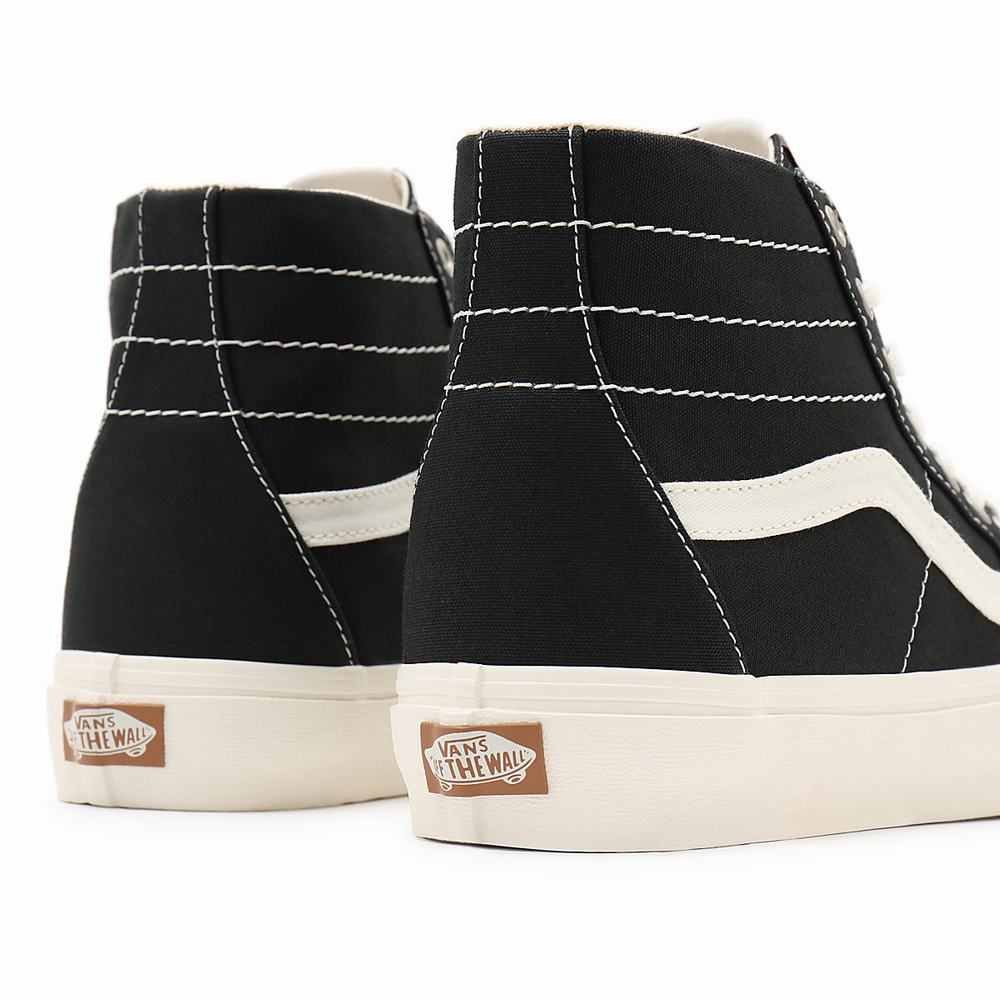 Men's Vans Eco Theory Sk8-Hi Tapered Sneakers Black | USA43986