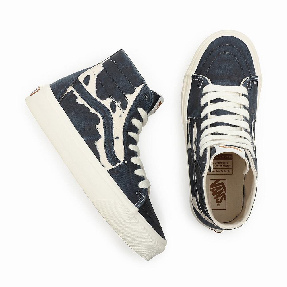 Men's Vans Eco Theory Sk8-Hi Tapered Sneakers Blue | USA81627