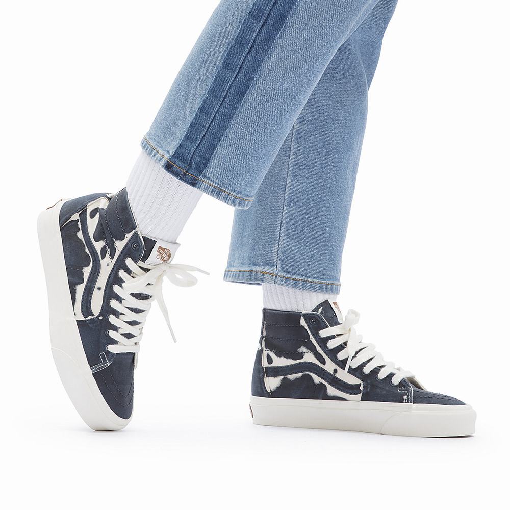 Men's Vans Eco Theory Sk8-Hi Tapered Sneakers Blue | USA81627