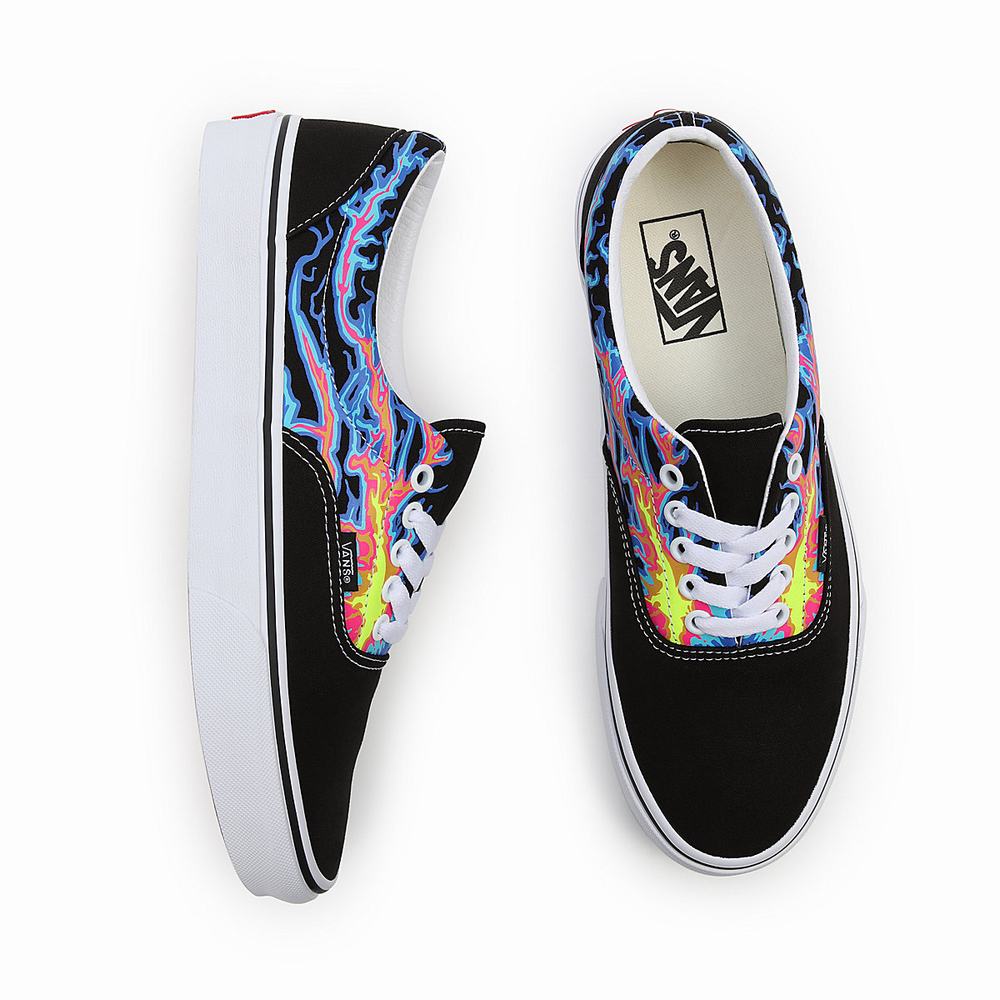 Men's Vans Electric Flame Era Sneakers Black / Multicolor | USA69572