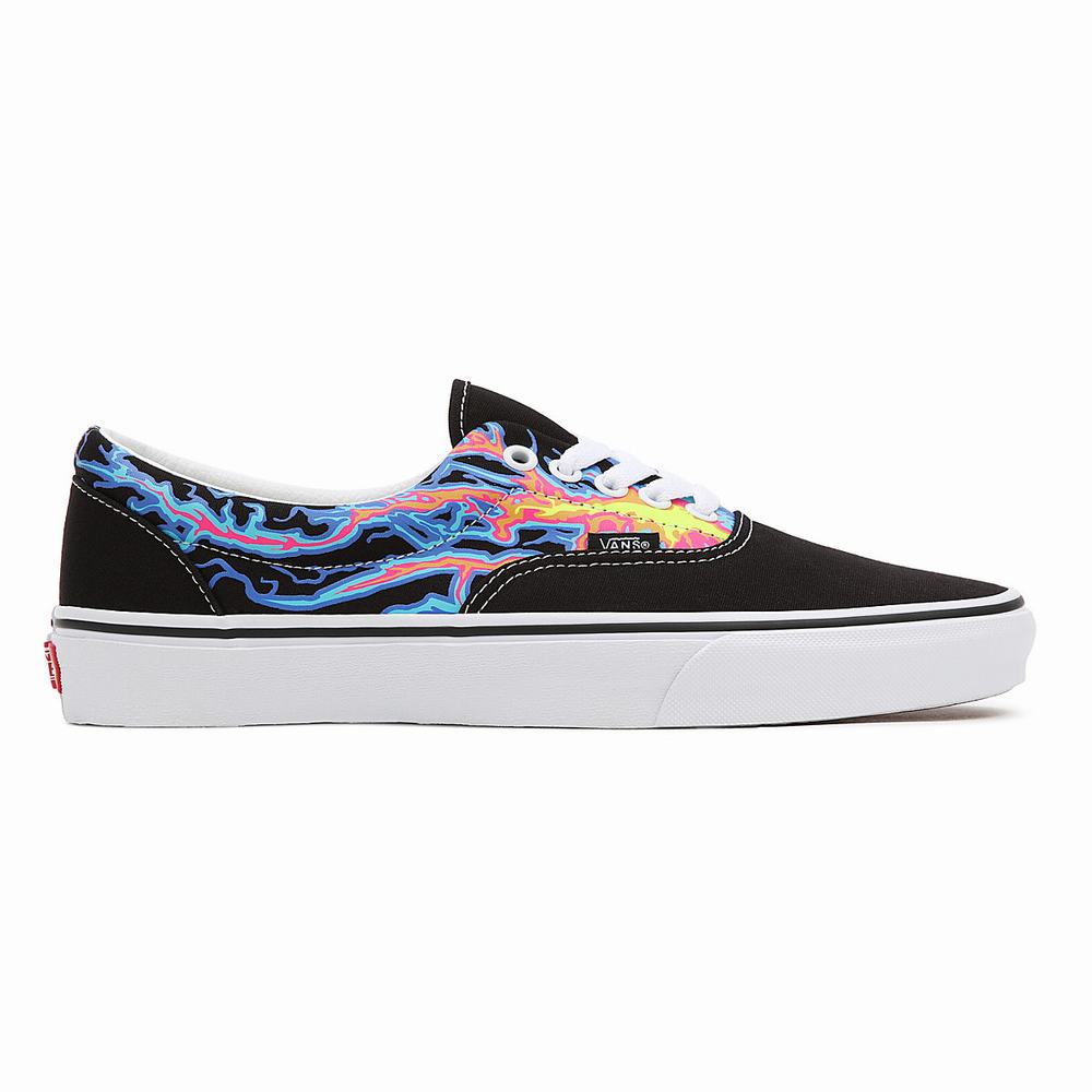 Men's Vans Electric Flame Era Sneakers Black / Multicolor | USA69572