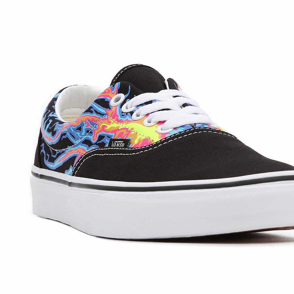 Men's Vans Electric Flame Era Sneakers Black / Multicolor | USA69572