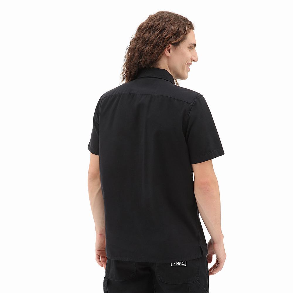 Men's Vans Elijah Berle Woven Shirts Black | USA96027