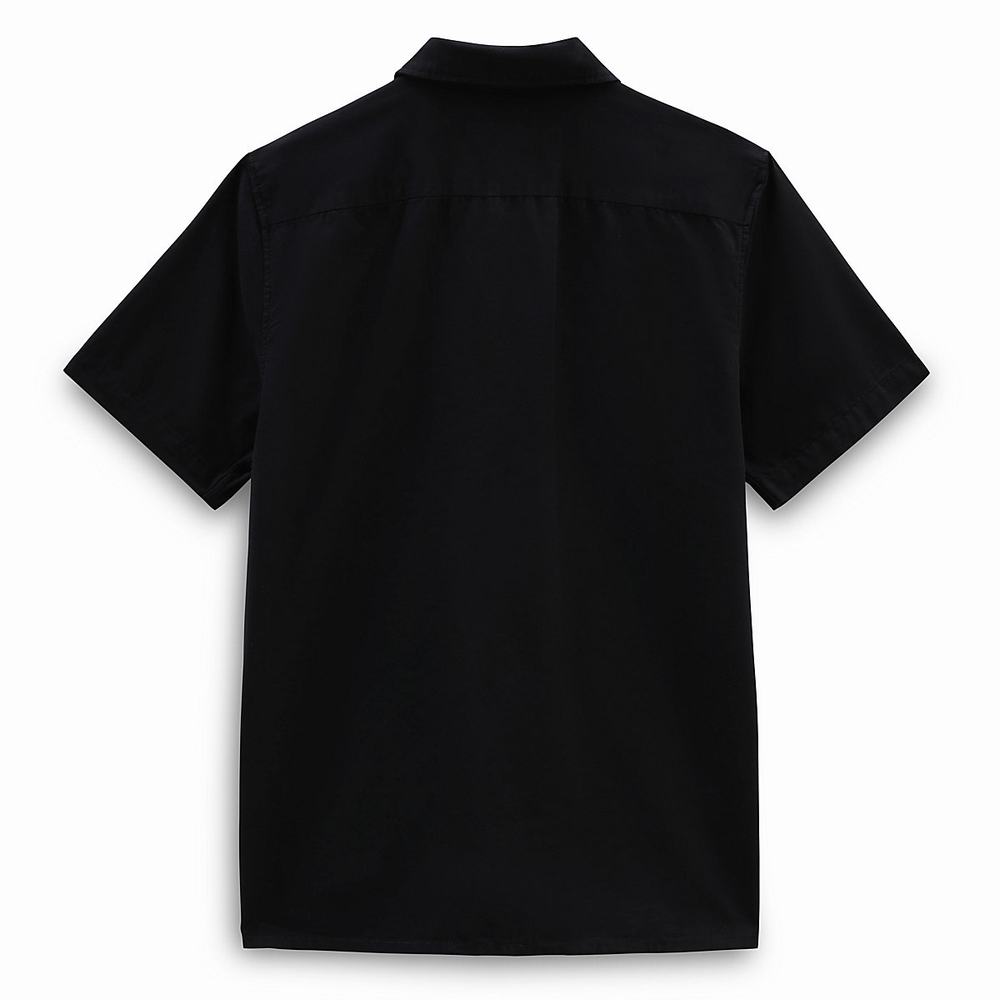 Men's Vans Elijah Berle Woven Shirts Black | USA96027