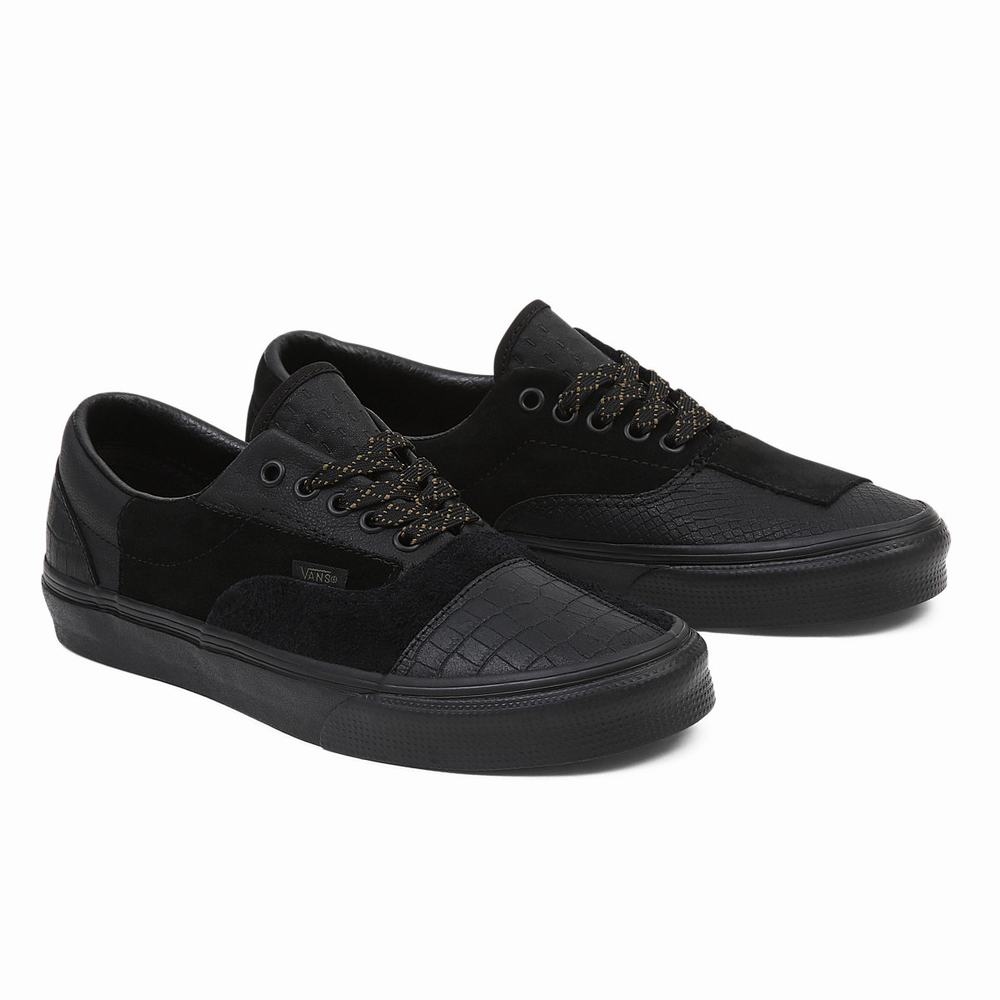 Men\'s Vans Era Patchwork Sneakers Black | USA89316