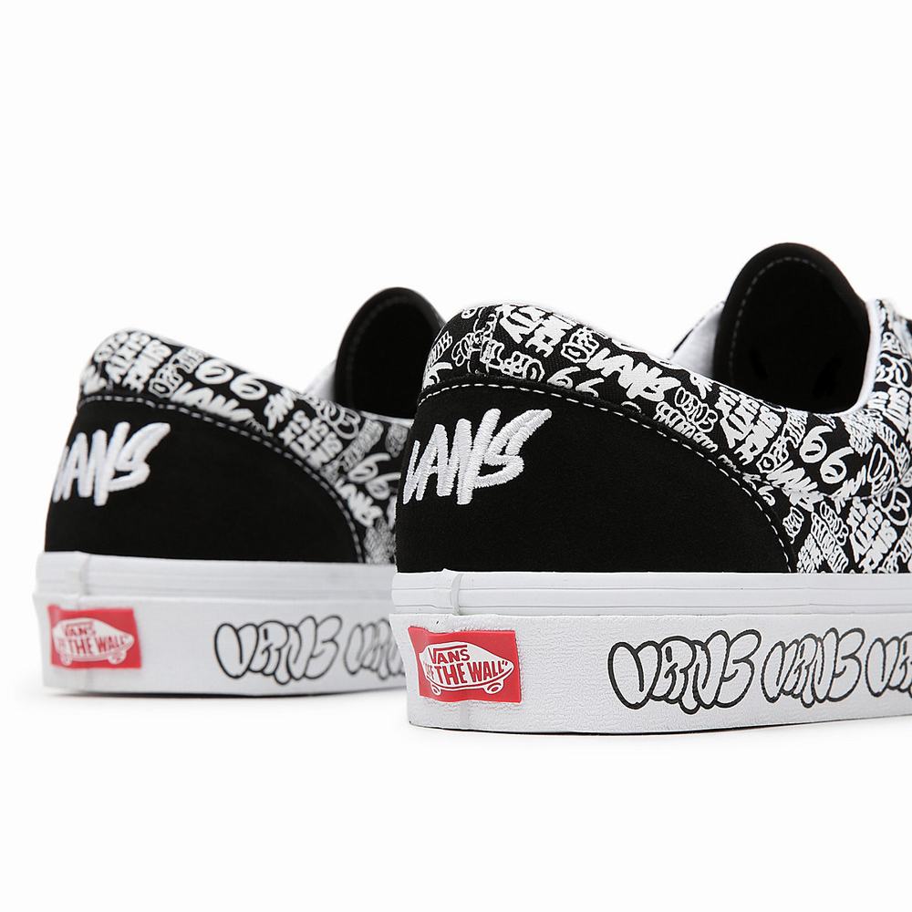 Men's Vans Era Sneakers Black / White | USA36852