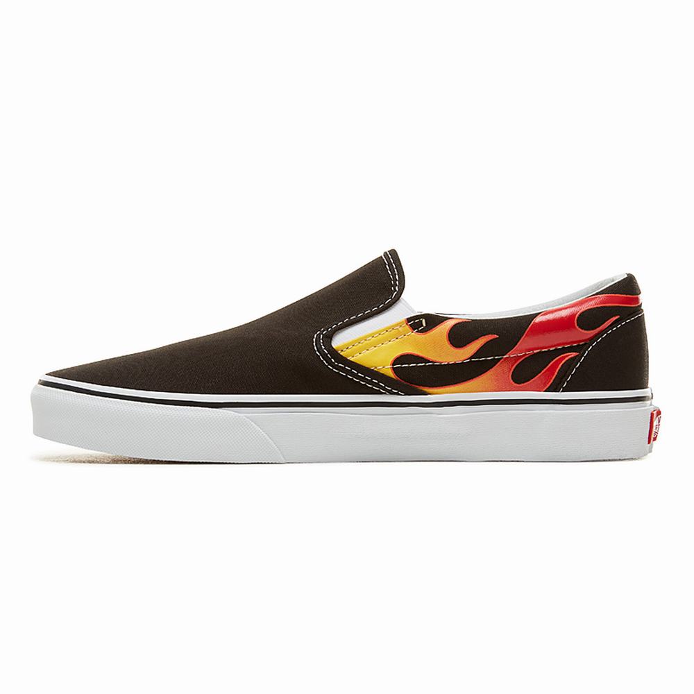 Men's Vans Flame Classic Slip On Shoes Black | USA41675