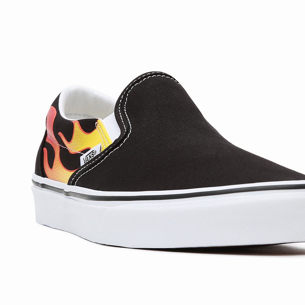 Men's Vans Flame Classic Slip On Shoes Black | USA41675