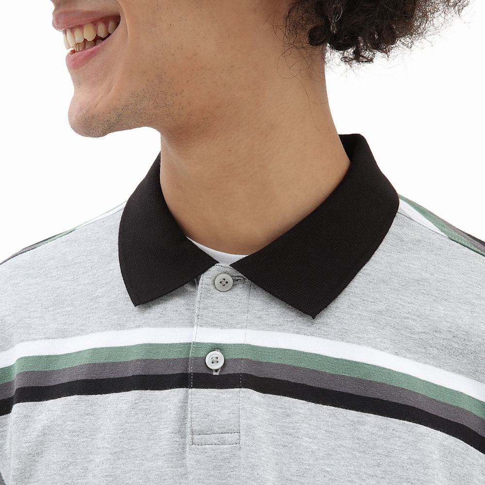 Men's Vans Forest Polo Shirts Grey | USA14380