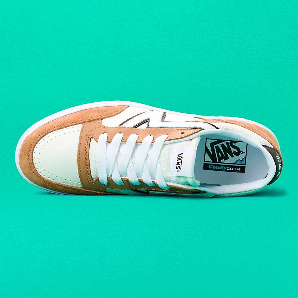 Men's Vans Freshman Lowland CC Sneakers Brown / White | USA28940