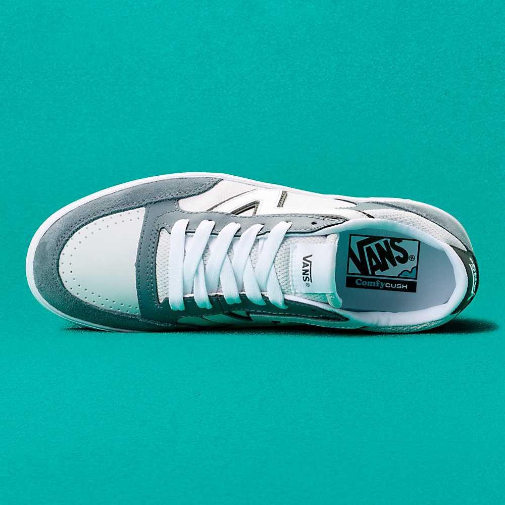 Men's Vans Freshman Lowland CC Sneakers Green White | USA36481