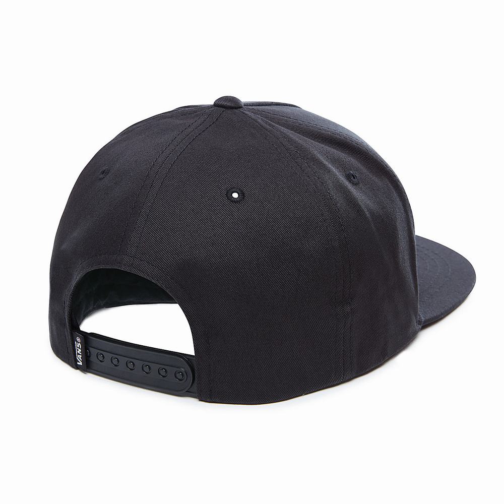 Men's Vans Full Patch Snapback Hats Black | USA20768