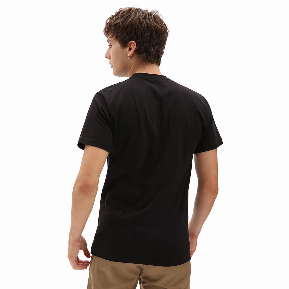 Men's Vans Full Patch T Shirts Black / White | USA32907