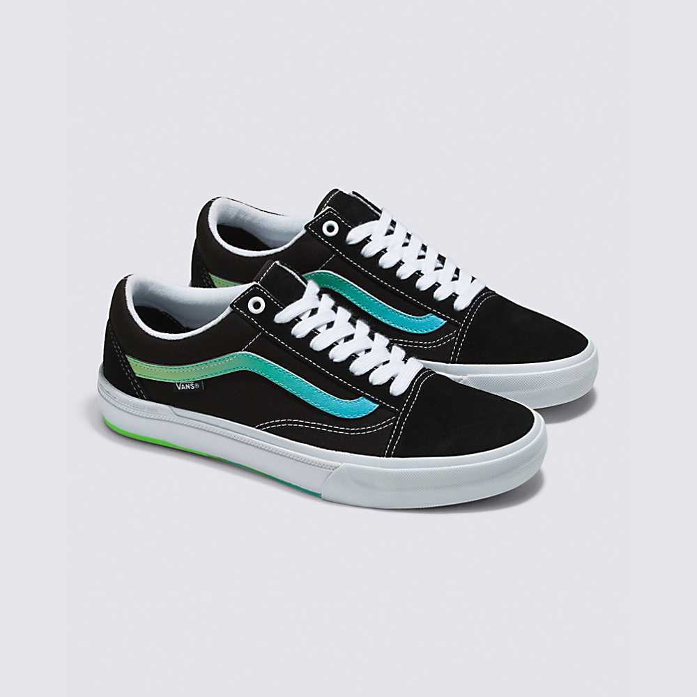 Men's Vans Gradient BMX Old Skool Sneakers Black / White | USA92718