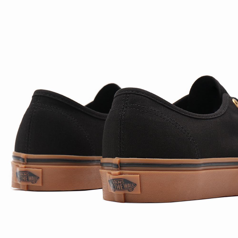 Men's Vans Gum Authentic Sneakers Black / Brown | USA19742