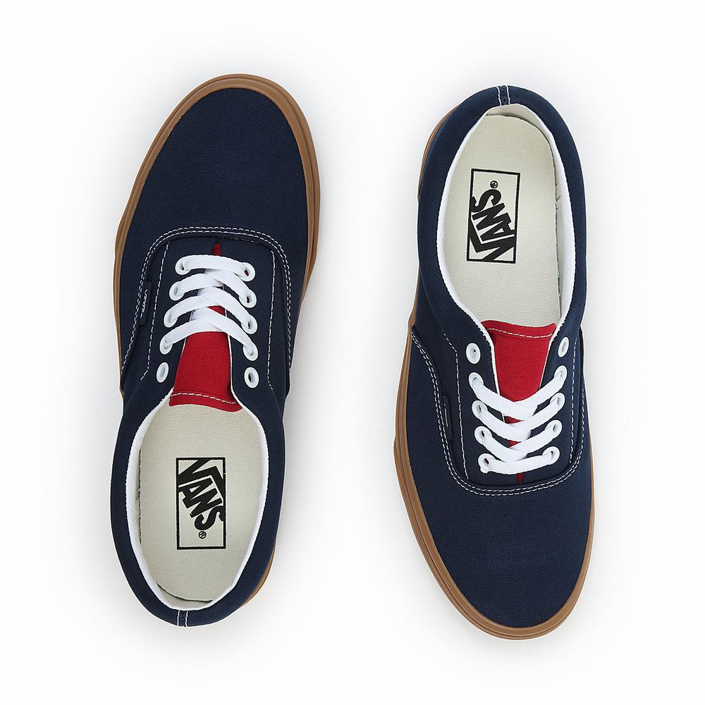 Men's Vans Gum Era Sneakers Blue | USA40958