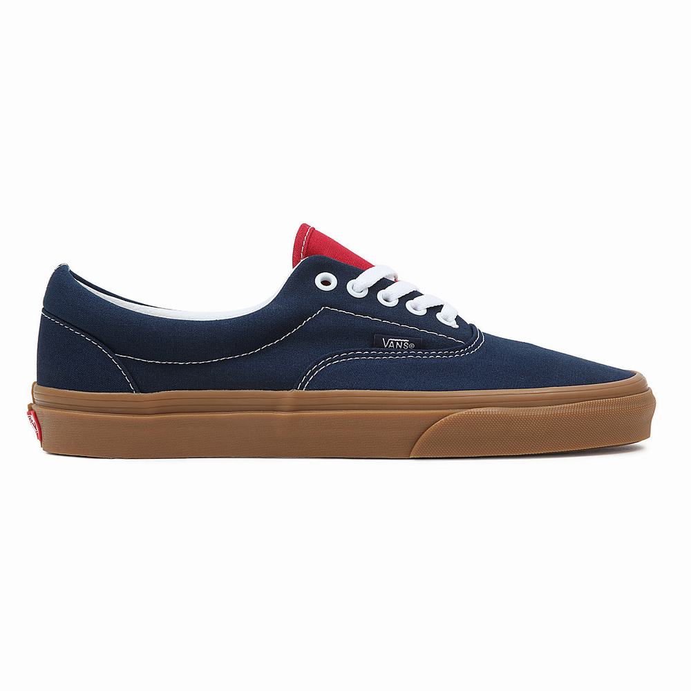 Men's Vans Gum Era Sneakers Blue | USA40958