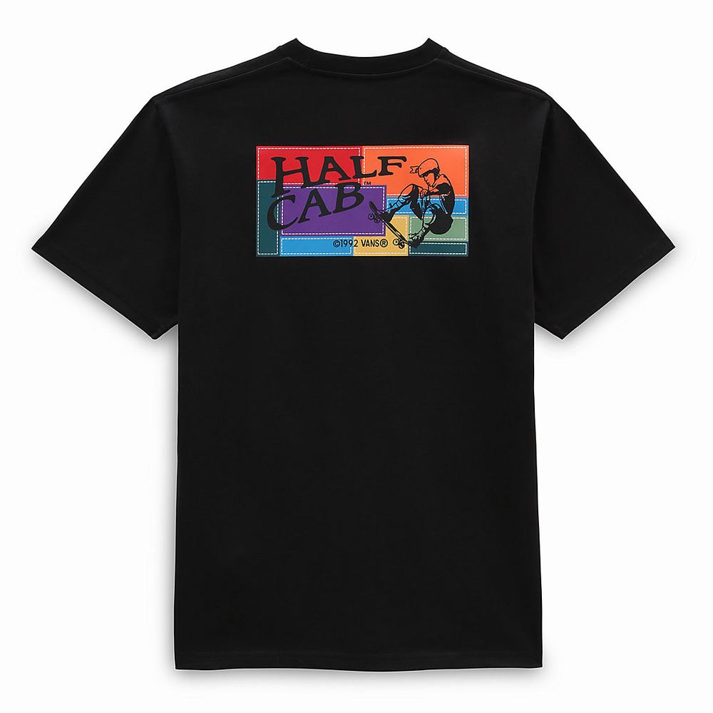 Men's Vans Half Cab 30th T Shirts Black | USA69473